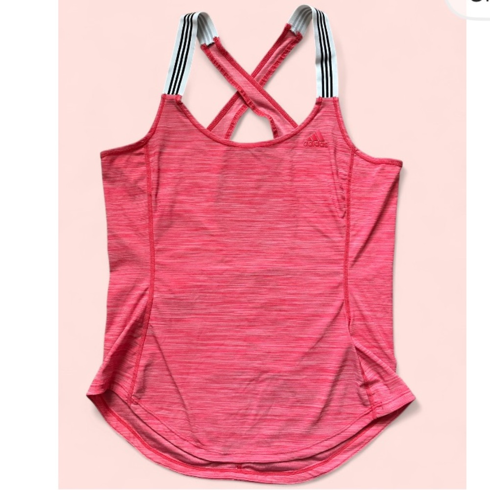 adidas Women's Pink Strappy Tank Top